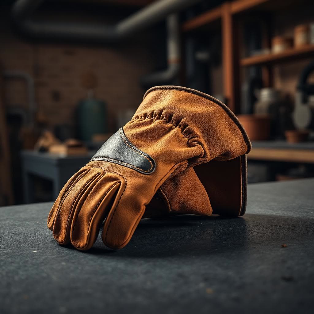Heavy Duty Leather Tradesman Gloves